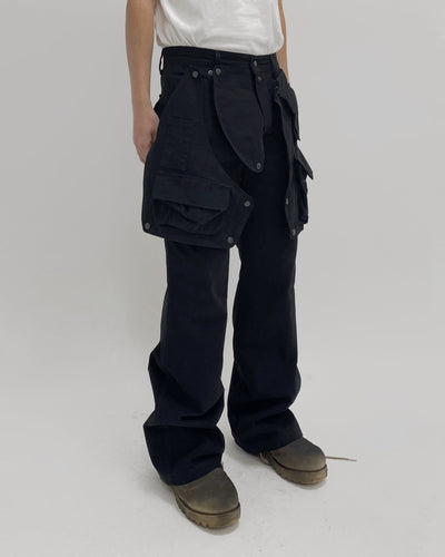 HIDDEN CARGO POCKET PANTS BLACK-EGNARTS-APOC STORE