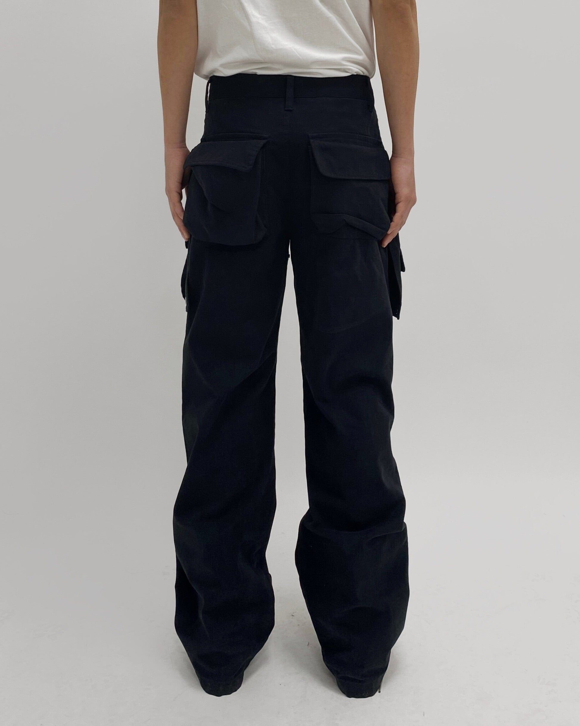 HIDDEN CARGO POCKET PANTS BLACK-EGNARTS-APOC STORE