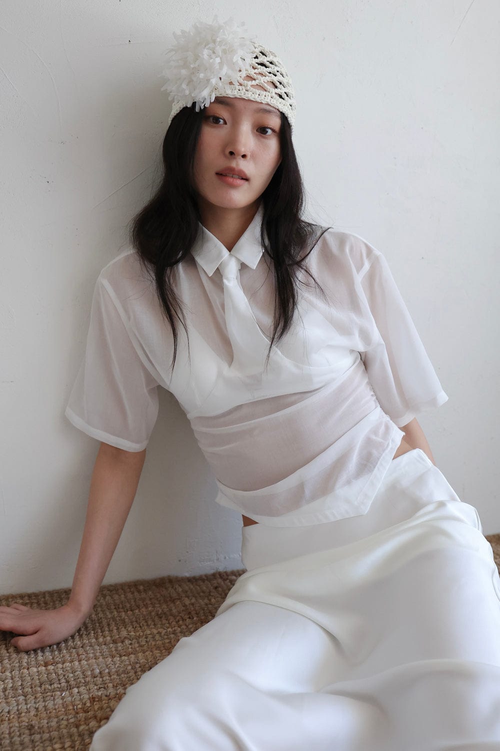 Half Sleeve Necktie Shirt - Air-Julye Han-APOC STORE