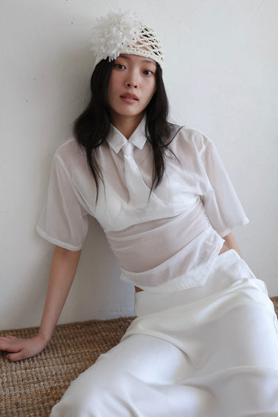 Half Sleeve Necktie Shirt - Air-Julye Han-APOC STORE