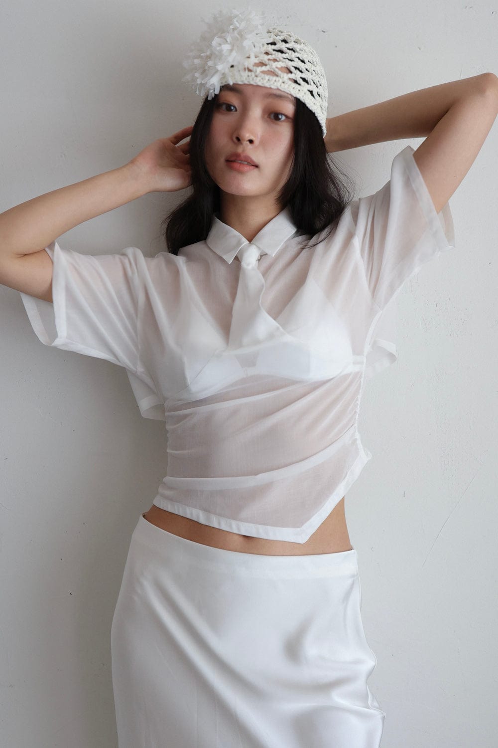 Half Sleeve Necktie Shirt - Air-Julye Han-APOC STORE