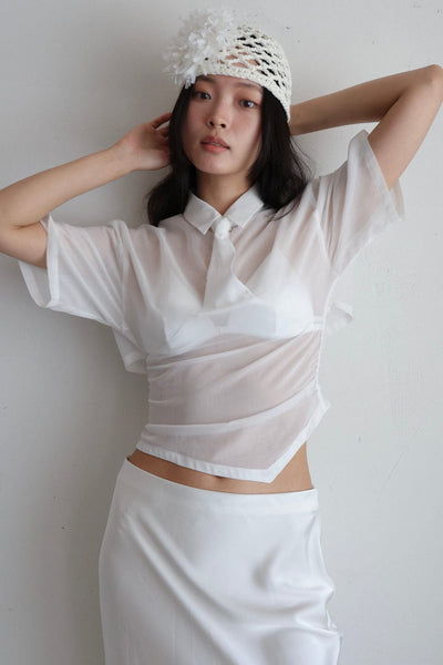 Half Sleeve Necktie Shirt - Air-Julye Han-APOC STORE