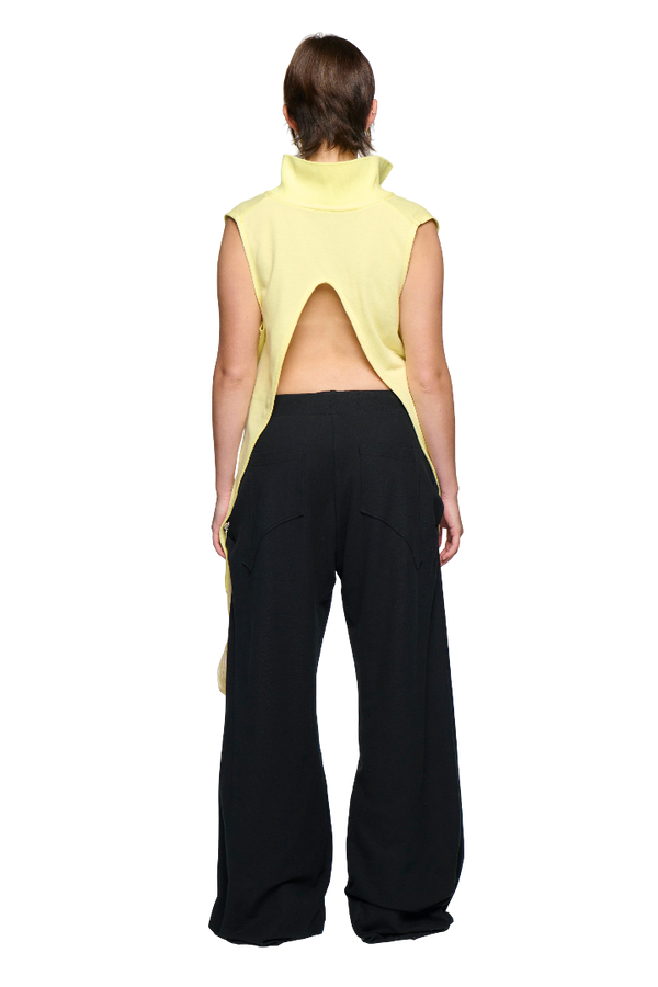 Backless Polo Shirt - Yellow-Karlaidlaw-APOC STORE