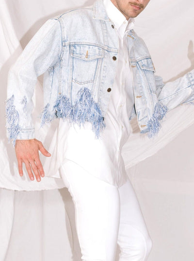 ragged jeans jacket-Lou de Bètoly-APOC STORE