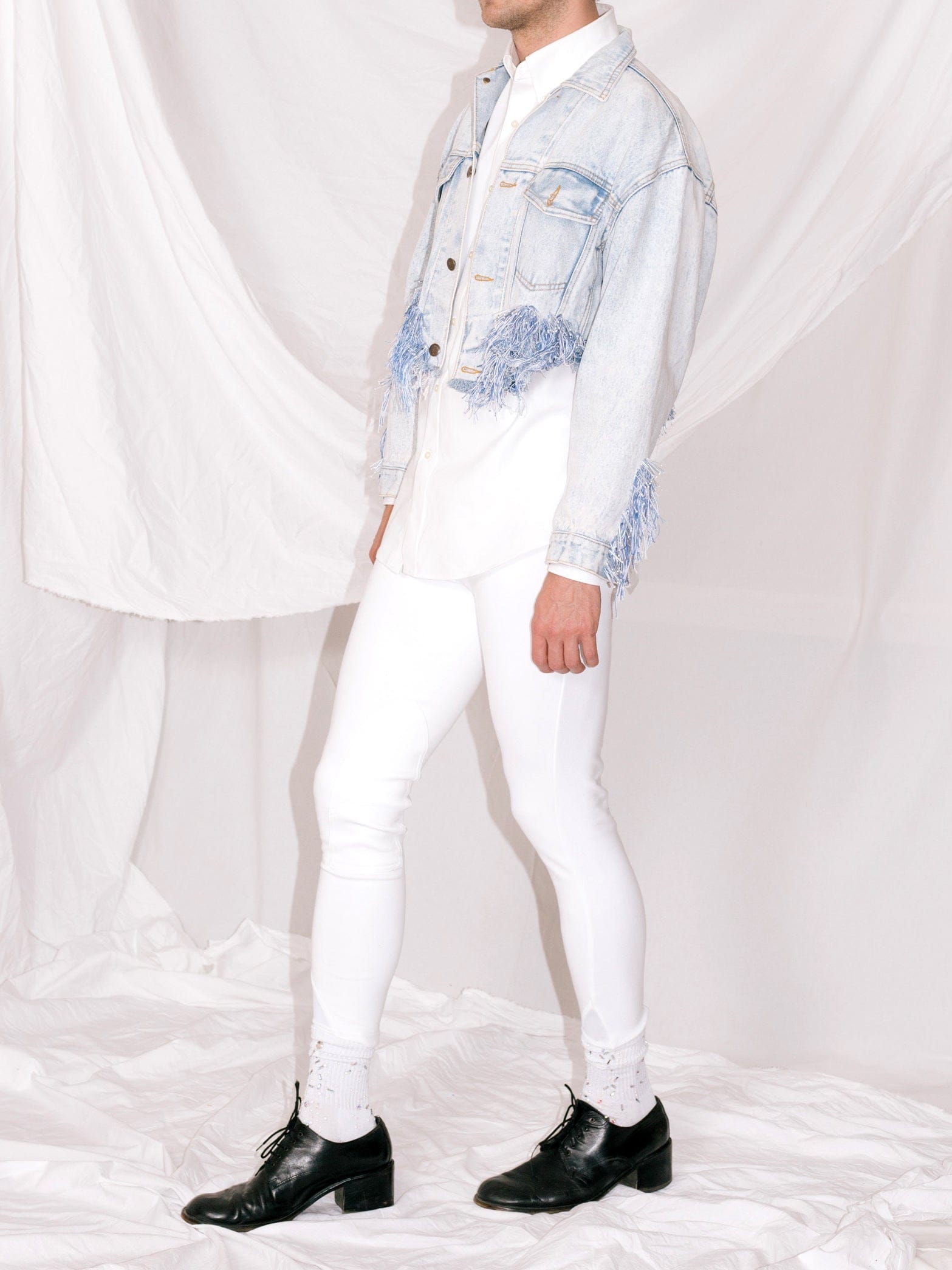 ragged jeans jacket-Lou de Bètoly-APOC STORE