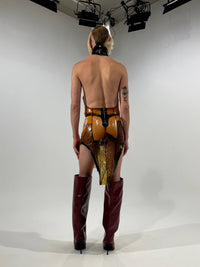 Fishnet Latex Cutout Dress-Alectra Rothschild / Masculina-APOC STORE
