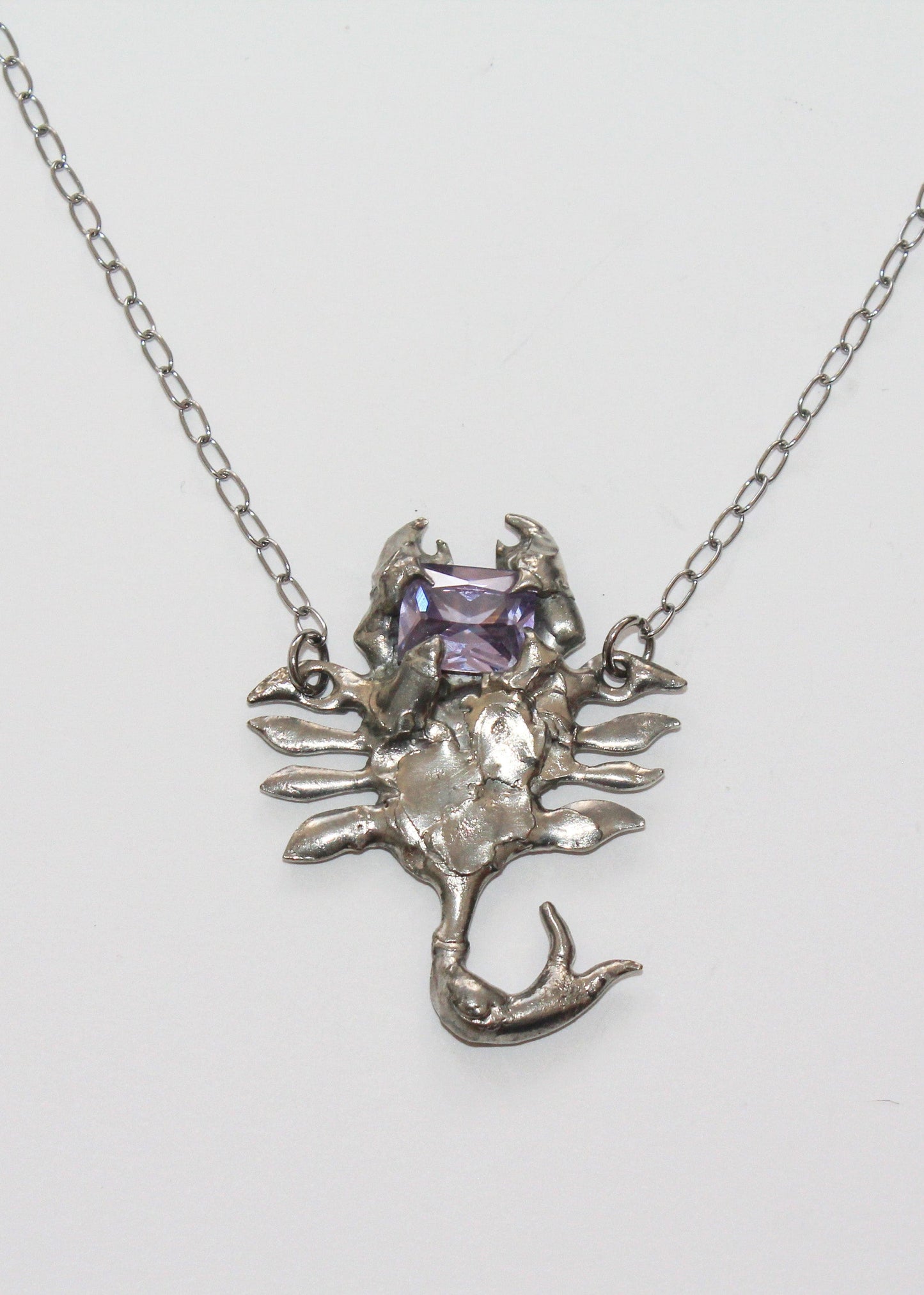 Lavender Scorpion Necklace-Emma Pryde-APOC STORE
