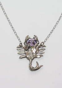 Lavender Scorpion Necklace-Emma Pryde-APOC STORE