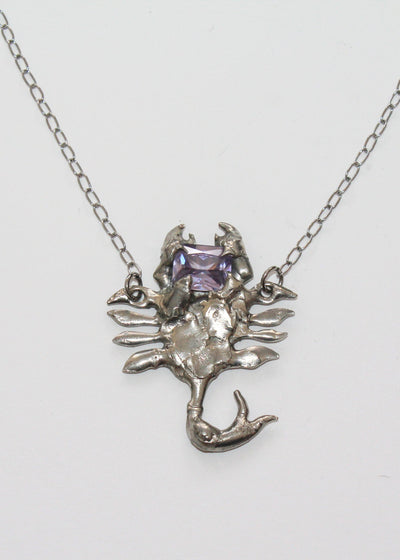 Lavender Scorpion Necklace-Emma Pryde-APOC STORE