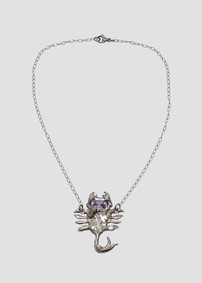 Lavender Scorpion Necklace-Emma Pryde-APOC STORE