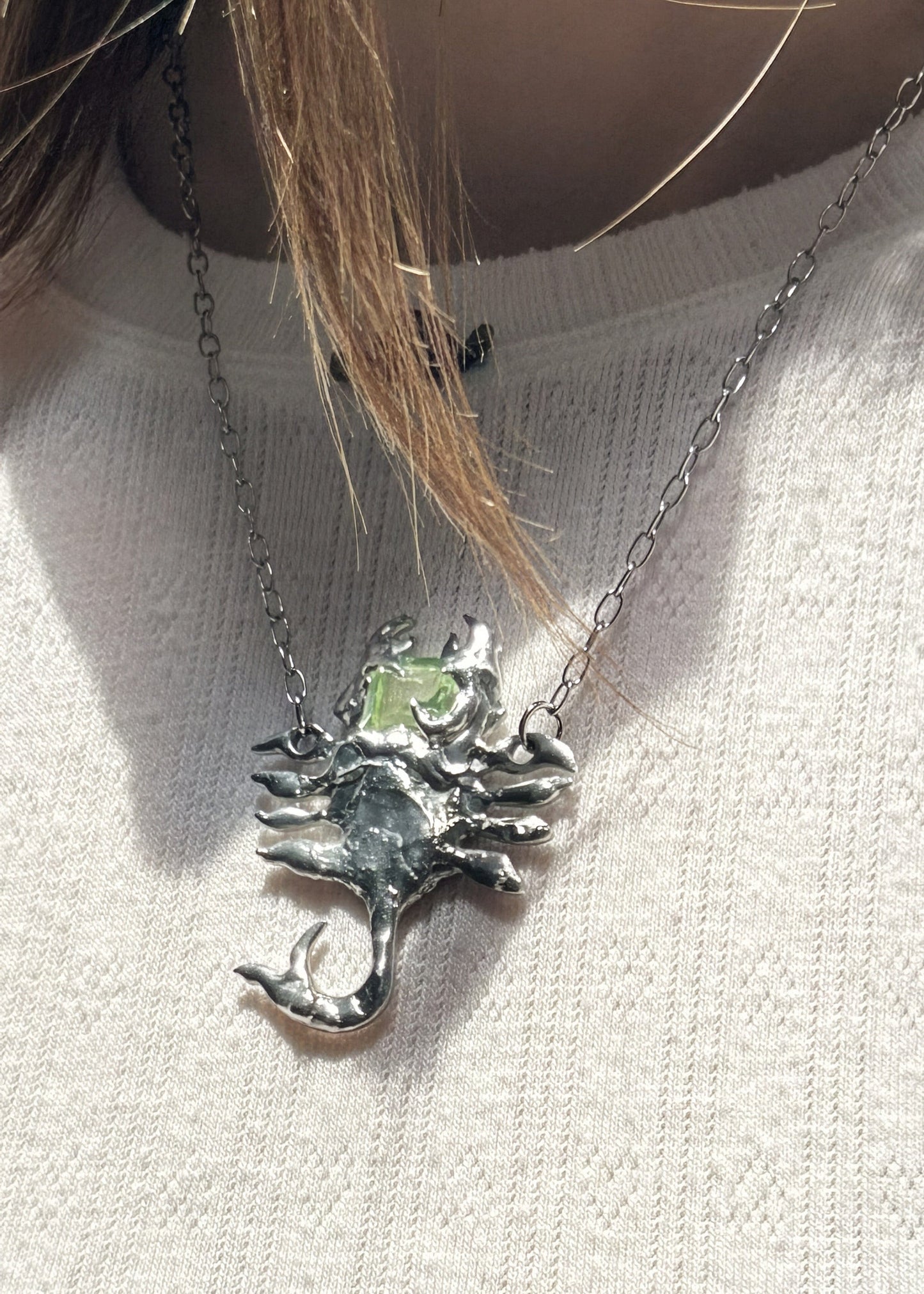 Lime Scorpion Necklace-Emma Pryde-APOC STORE