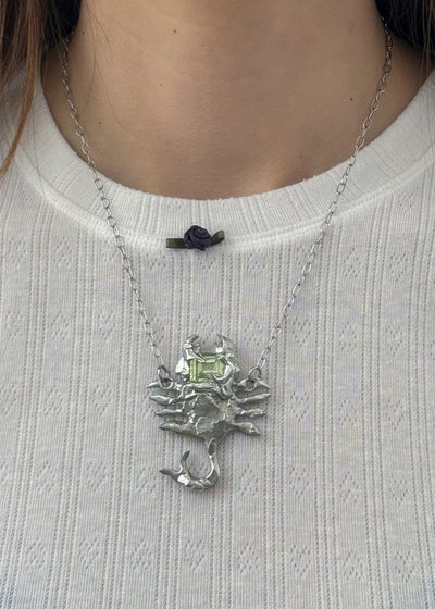 Lime Scorpion Necklace-Emma Pryde-APOC STORE