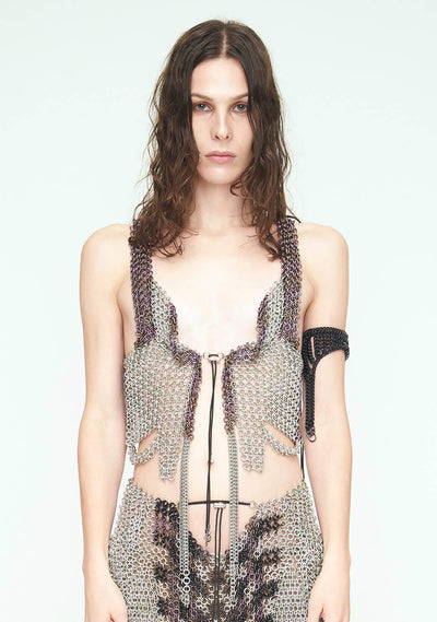 Checkered Silver-Green + Lilac Vest-JALACONDA-APOC STORE