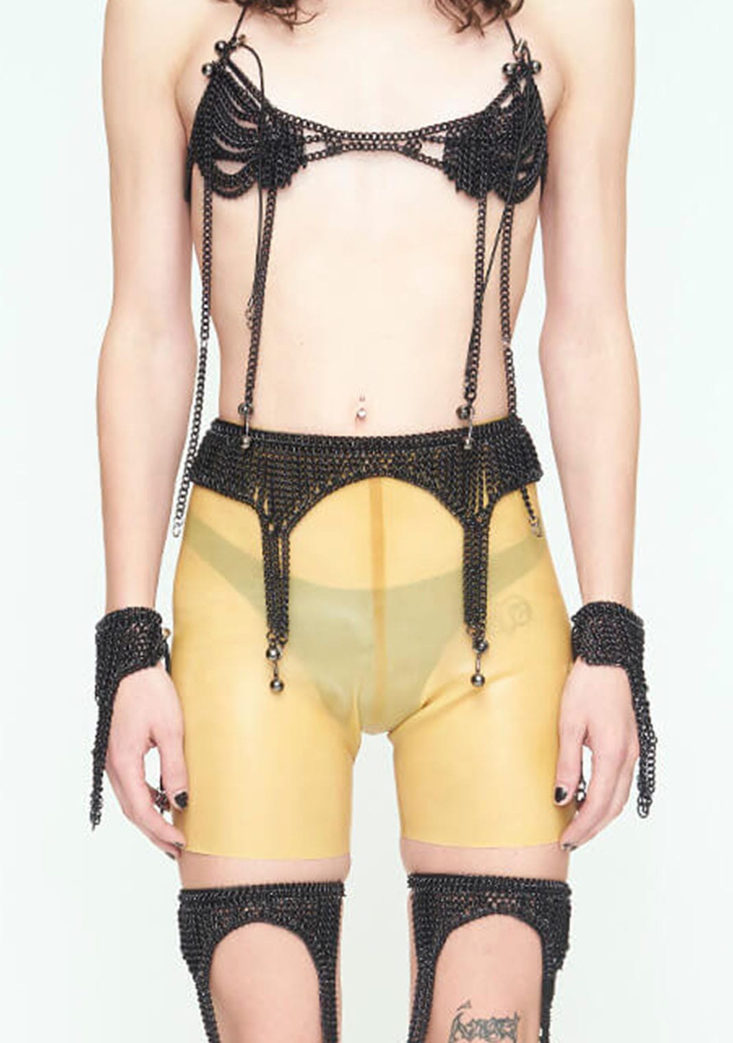 BLACK CHAINS Waist Garter Belt-JALACONDA-APOC STORE