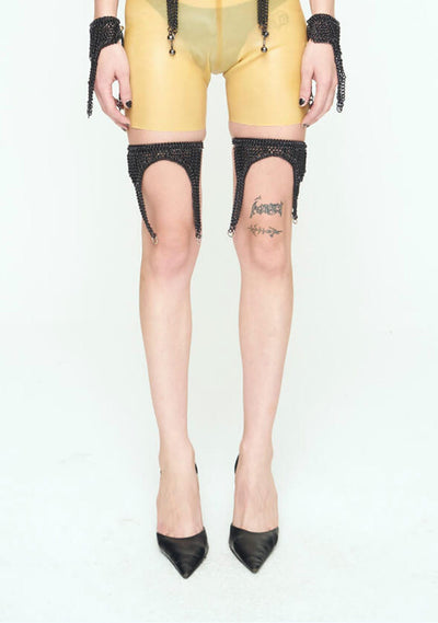 BLACK CHAINS Thigh Garter Belt-JALACONDA-APOC STORE