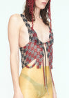 Checkered Red + Blue Vest