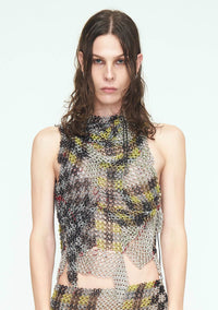 Chess Lime Long Top-JALACONDA-APOC STORE