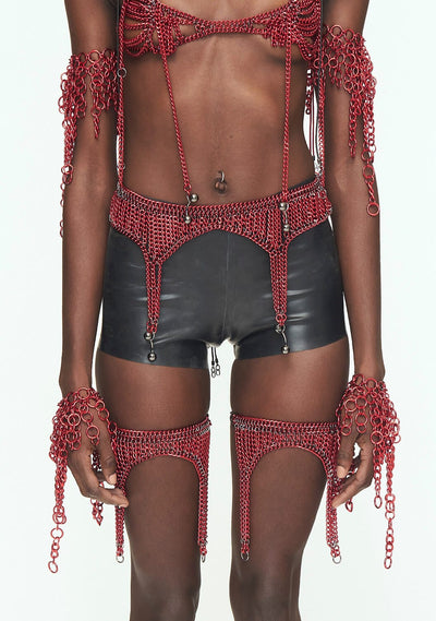 RED CHAINS Waist Garter Belt-JALACONDA-APOC STORE