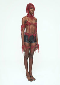 RED CHAINS Thigh Garter Belt-JALACONDA-APOC STORE