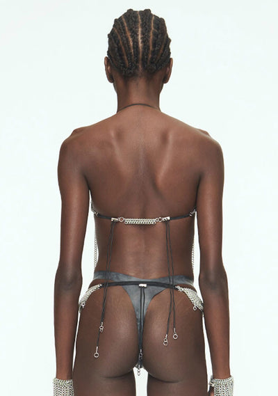 SILVER-GREEN CHAINS Waist Garter Belt-JALACONDA-APOC STORE