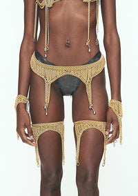 GOLD CHAINS Thigh Garter Belt-JALACONDA-APOC STORE