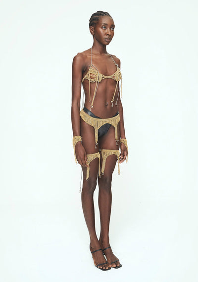 GOLD CHAINS Thigh Garter Belt-JALACONDA-APOC STORE