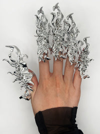 Metallic Nail ring-WHYNOEN-APOC STORE