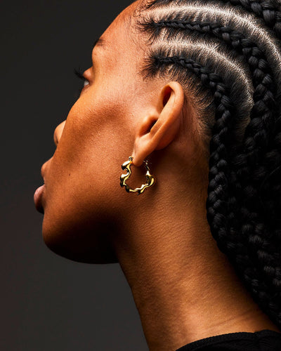 Mutant Cloud Earrings Gold-Hannah Jewett-APOC STORE