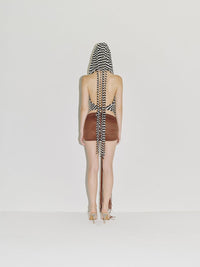 PARACHUTE HOOD HALTER BLACK/WHITE-Nibgnus-APOC STORE