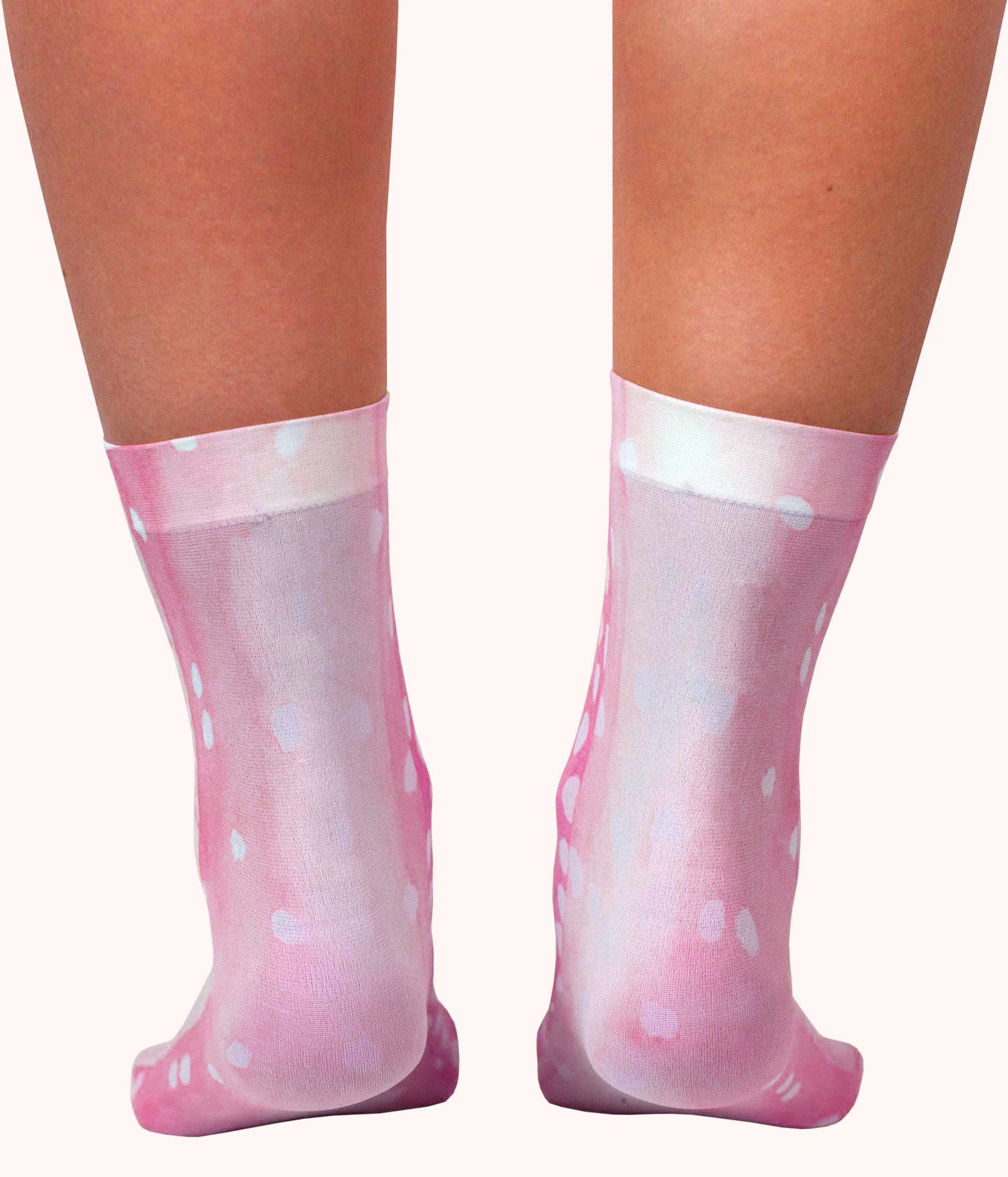 Pink Bambi ankle socks-mew swim-APOC STORE