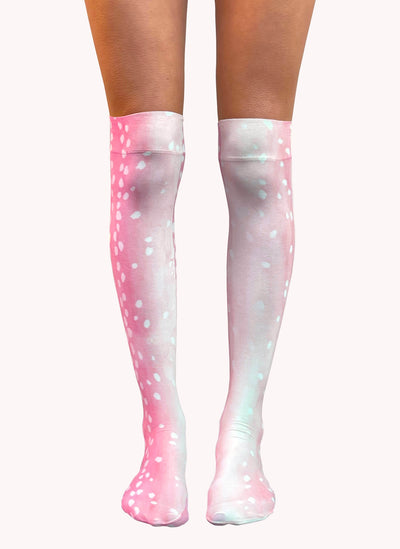 Pink Bambi over the knee socks-mew swim-APOC STORE
