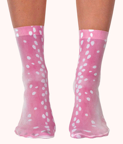 Pink Bambi ankle socks-mew swim-APOC STORE