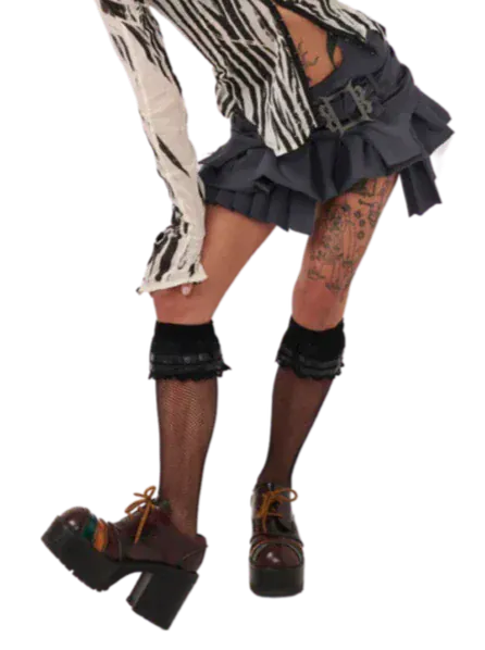 Wool Garter Skirt-Karlaidlaw-APOC STORE