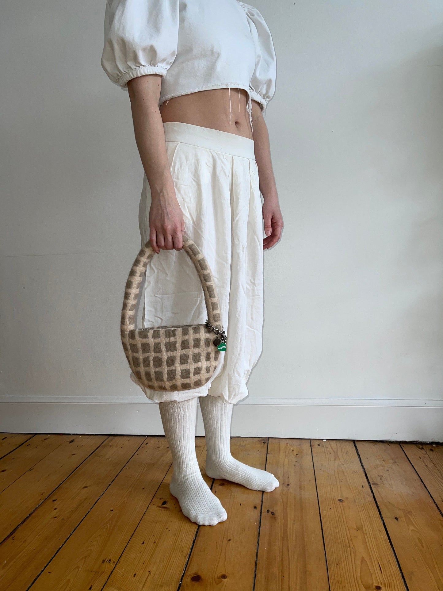 PLAID BAG #12 - Beige / Cream-Carboot-APOC STORE