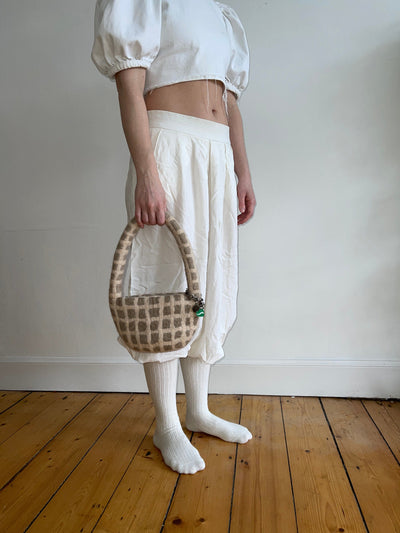 PLAID BAG #12 - Beige / Cream-Carboot-APOC STORE