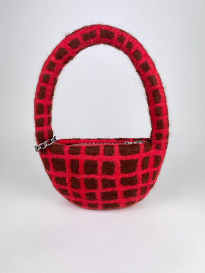 PLAID BAG #13 - Chestnut / Red-Carboot-APOC STORE