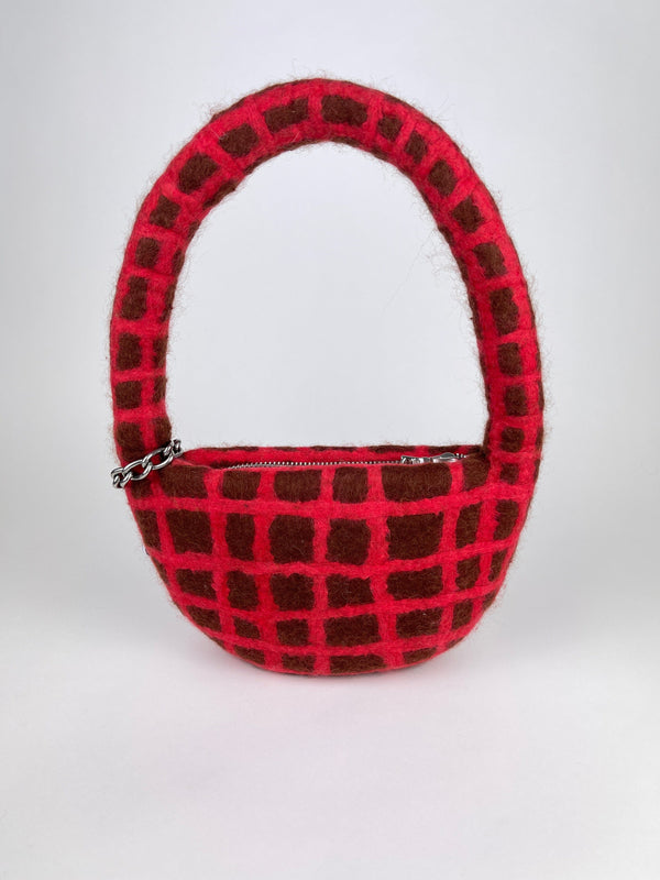 PLAID BAG #13 - Chestnut / Red-Carboot-APOC STORE