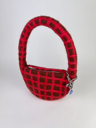 PLAID BAG #13 - Chestnut / Red-Carboot-APOC STORE