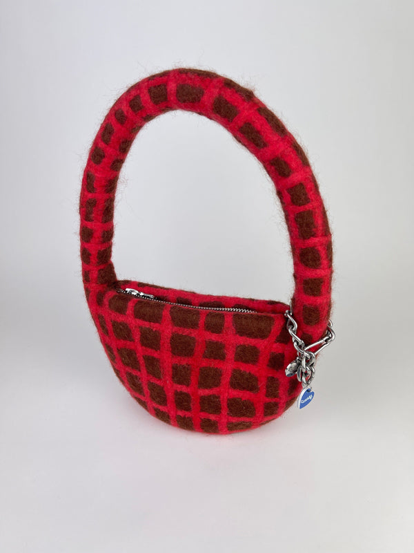 PLAID BAG #13 - Chestnut / Red-Carboot-APOC STORE