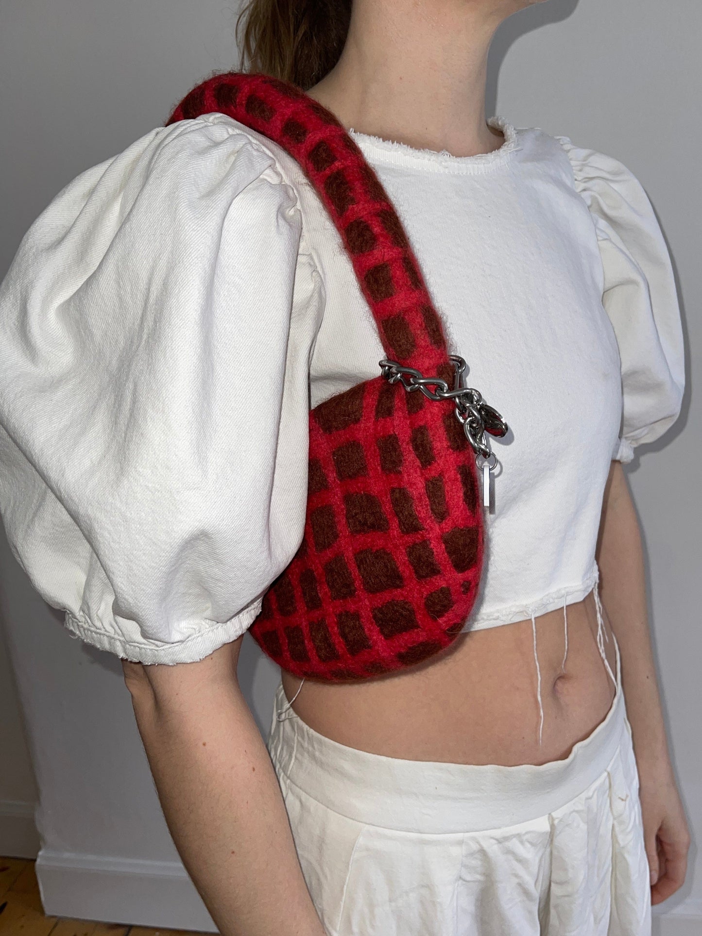 PLAID BAG #13 - Chestnut / Red-Carboot-APOC STORE