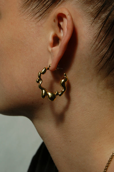 Puddle Play Earrings Gold-Hannah Jewett-APOC STORE