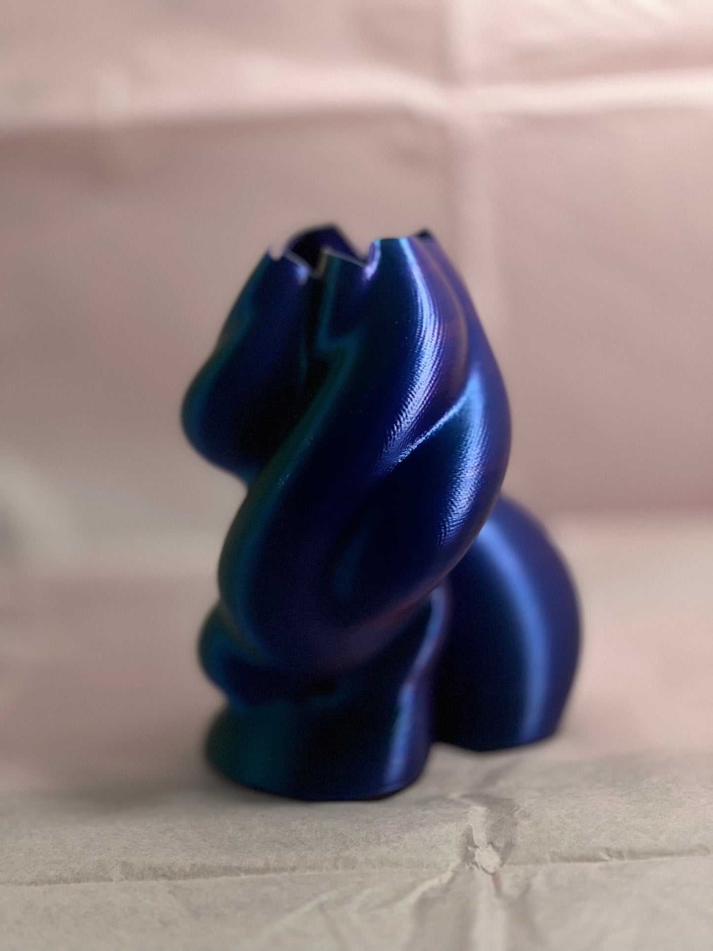 Heart Vase in PURPLE/VIOLET/GREEN gradient-VIVID-APOC STORE