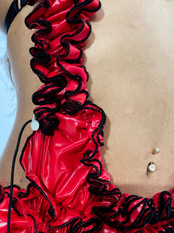 Red Mohawke Dress-Alectra Rothschild / Masculina-APOC STORE