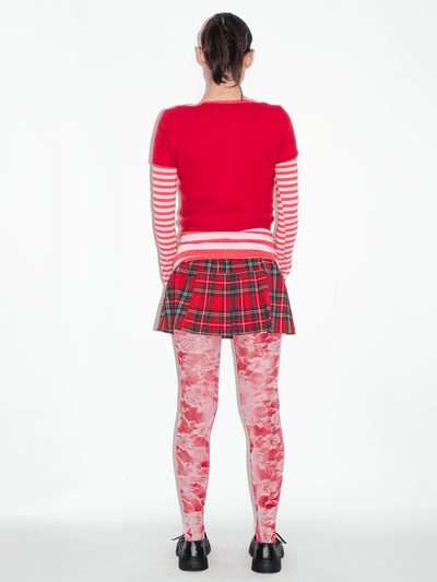 RED ROSES STOCKING TIGHTS-Kenza Iatrides-APOC STORE