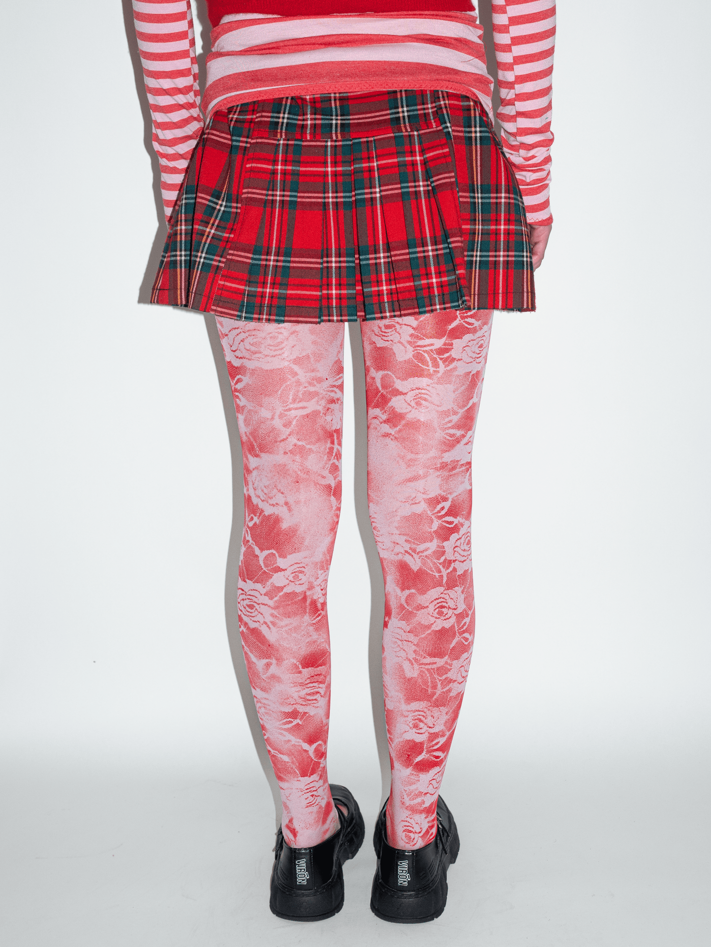 RED ROSES STOCKING TIGHTS-Kenza Iatrides-APOC STORE
