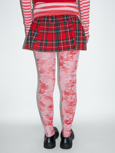 RED ROSES STOCKING TIGHTS-Kenza Iatrides-APOC STORE