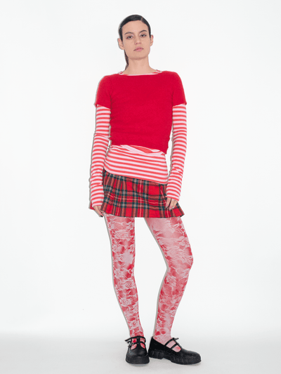 RED ROSES STOCKING TIGHTS-Kenza Iatrides-APOC STORE