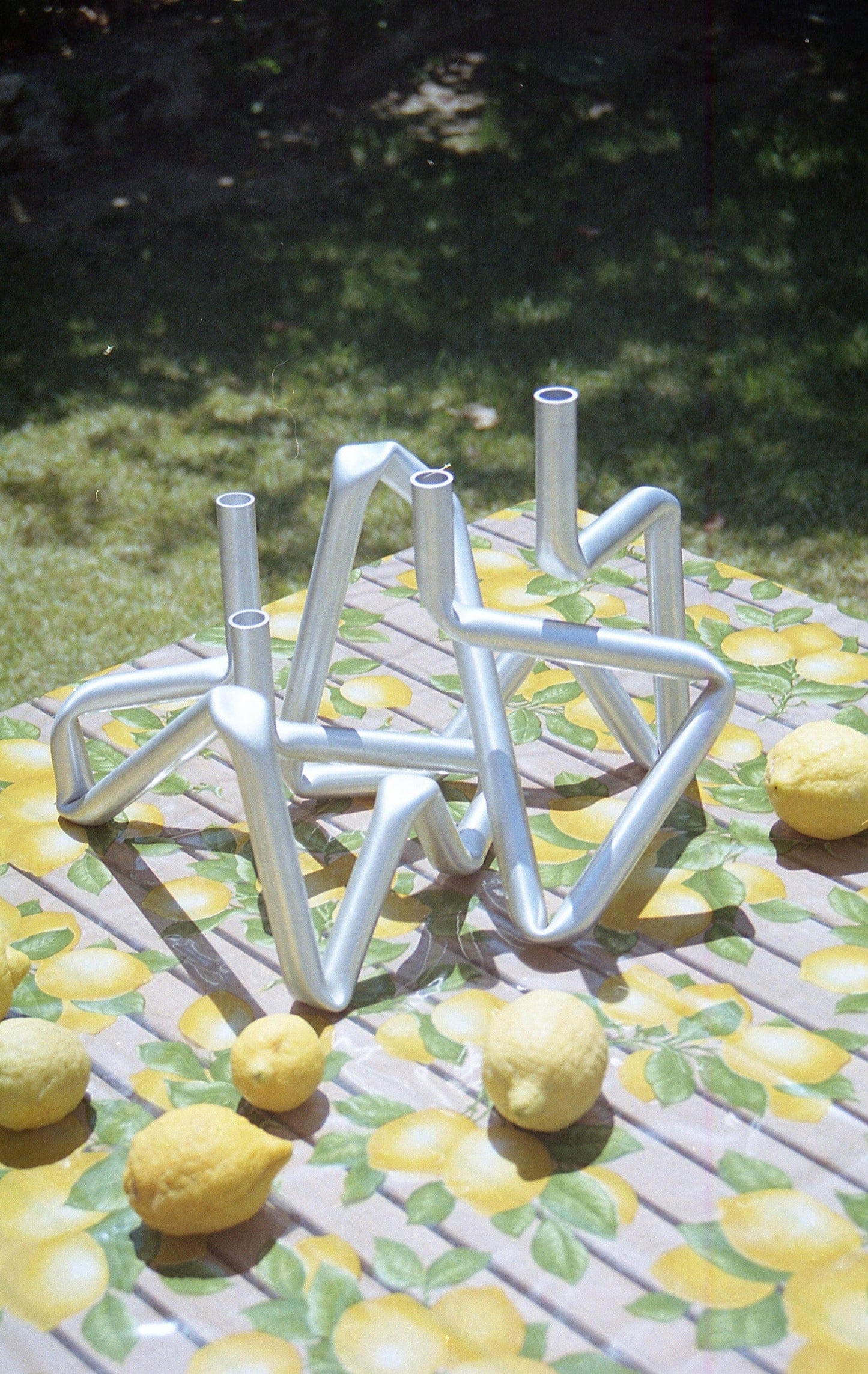 Bucatini candle holder (brushed aluminium)-(a.o.t)-APOC STORE