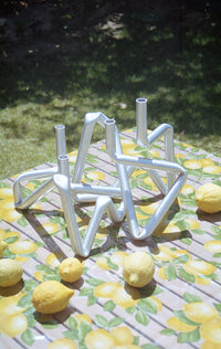 Bucatini candle holder (brushed aluminium)-(a.o.t)-APOC STORE