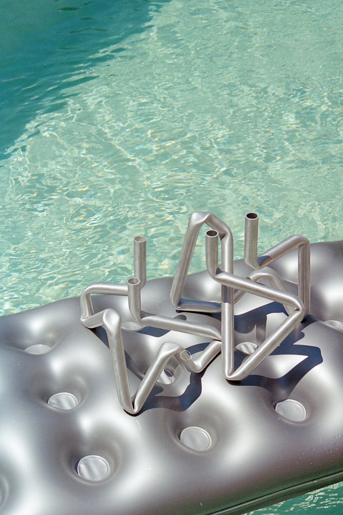 Bucatini candle holder (brushed aluminium)-(a.o.t)-APOC STORE